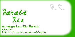 harald kis business card